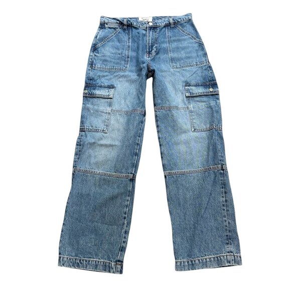 REFORMATION‎ Mckenna Mid Rise Slouch Cargo Jeans SZ. 28" EUC SOLD OUT - Picture 2 of 5